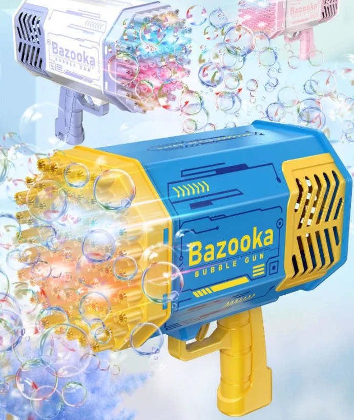 Light For Automatic Toys Kids Rocket Gun Pomperos Blower Soap Machine With 69 Bubble Bubbles Exclusive options Super special Shape Holes Gun