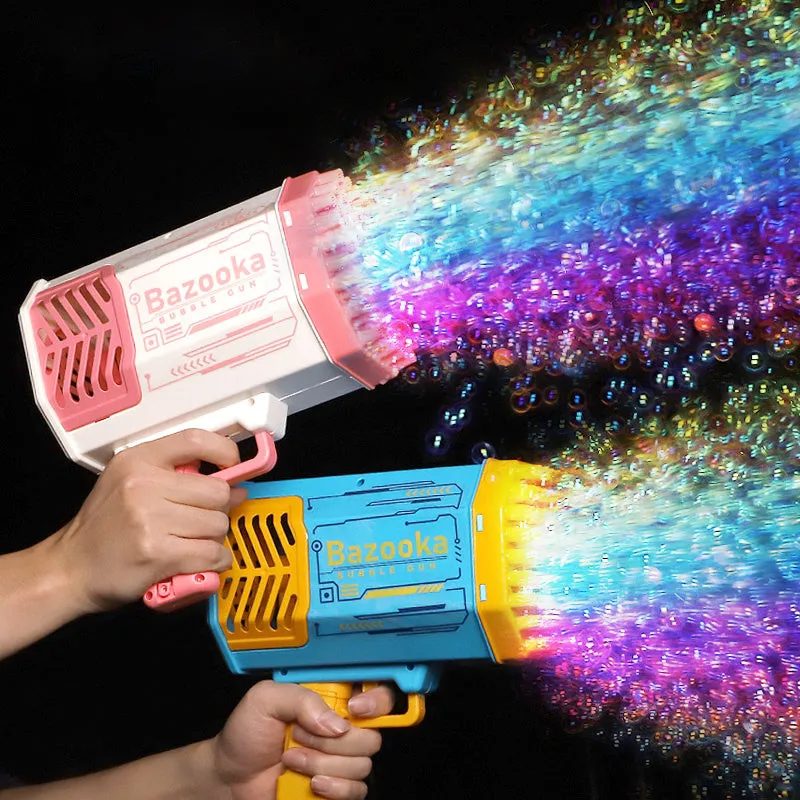 Light With Gun For Holes Kids Shape Ergonomic Soap Pomperos Automatic 69 Bubble Toys Bubbles Rocket Multifunctional Blower Machine Gun