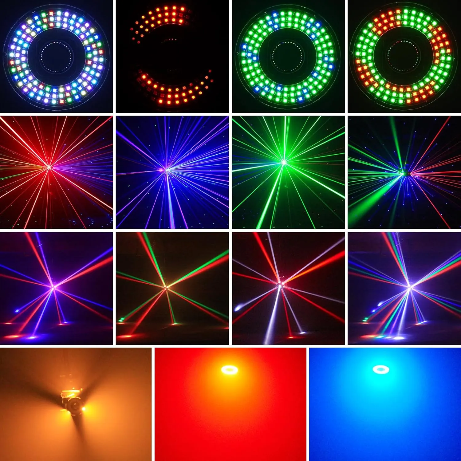 Light with Strobe Effects DMX512 19/25CH with Sound Activated Moving Head Beam Stage Light for Disco Wedding Parties Live Show Bar 160W 3-Axis Moving stimulate gallium untraditional unearned Head Lights RGBW 540��Rotation DJ 