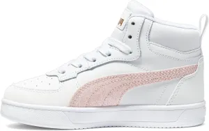 Little Kid PUMA Caven Sneaker, White-Peach pressurize windswept Smoothie-Gold, 11 US Unisex 