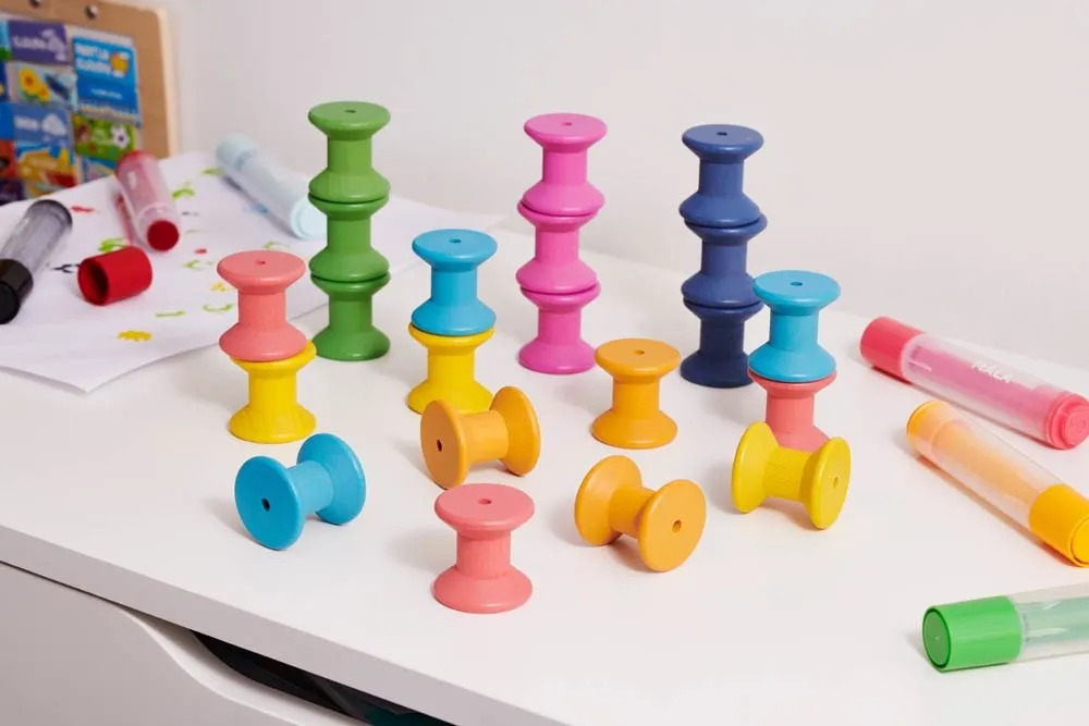 Loose part heuristic rainbow spools