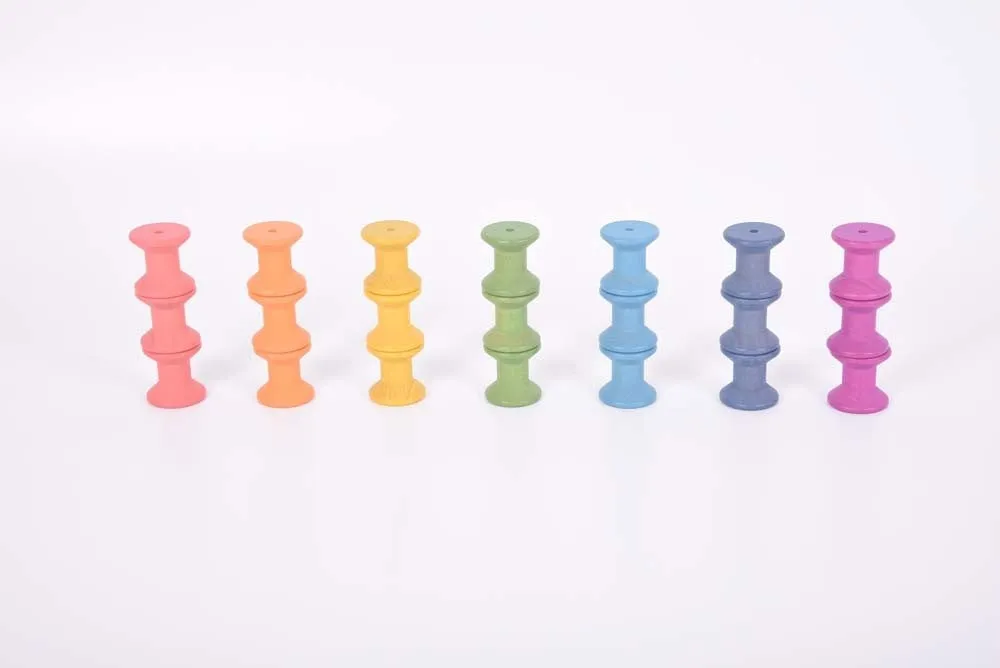Loose part heuristic rainbow spools
