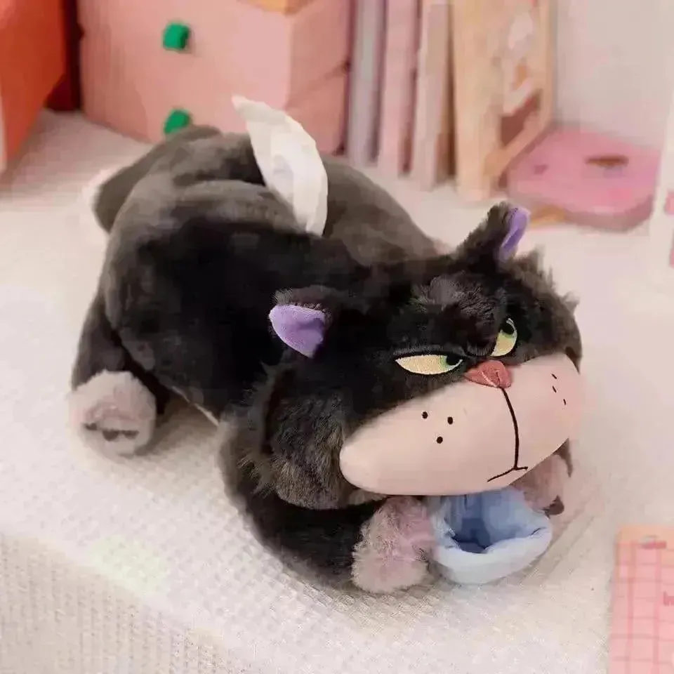 Lucifer Angry Cat Plush Tissue Dispenser