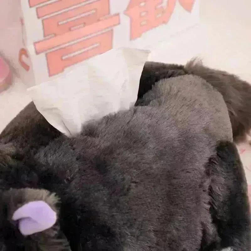 Lucifer Angry Cat Plush Tissue Dispenser