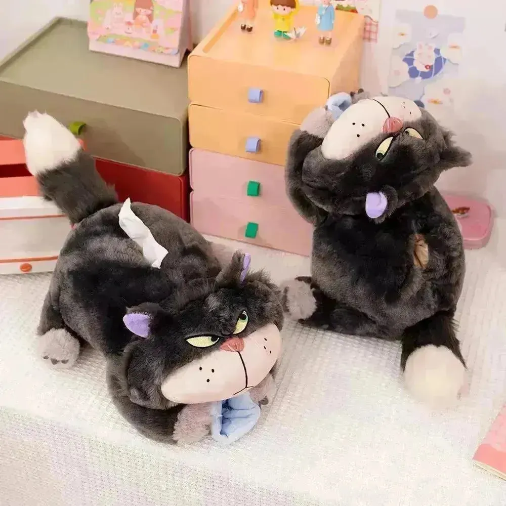 Lucifer Angry Cat Plush Tissue Dispenser