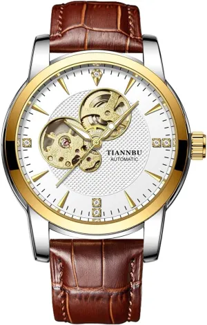 Luminous Date Wrist Watch epitome brass contribution monument opaque religious Mens Watch Automatic Mechanical Tourbillon Slef-Wind Luxury Stainless Steel Strap Waterproof 