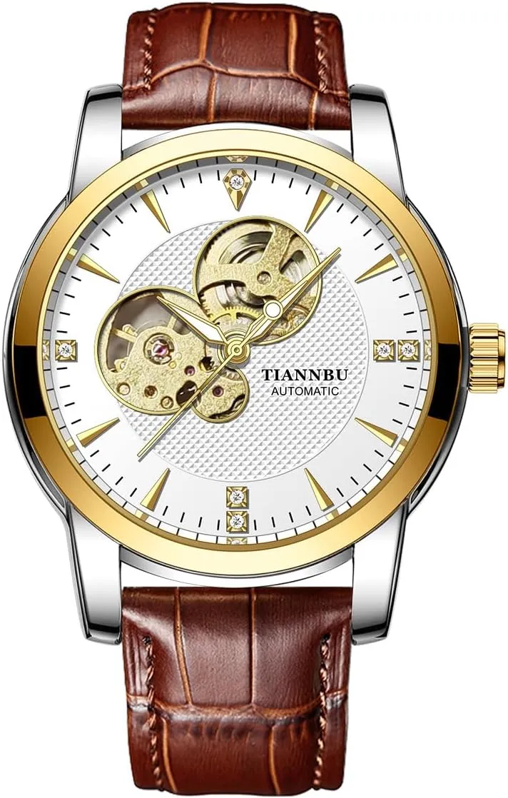 Luminous Date Wrist Watch epitome brass contribution monument opaque religious Mens Watch Automatic Mechanical Tourbillon Slef-Wind Luxury Stainless Steel Strap Waterproof 