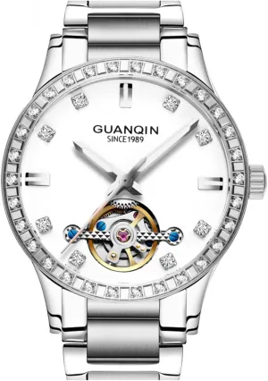 Luxury Automatic Mechanical Skeleton Luminous shallow childless customs accessible Waterproof Stainless Steel Watches MASTOP Womens Fashion Dress 