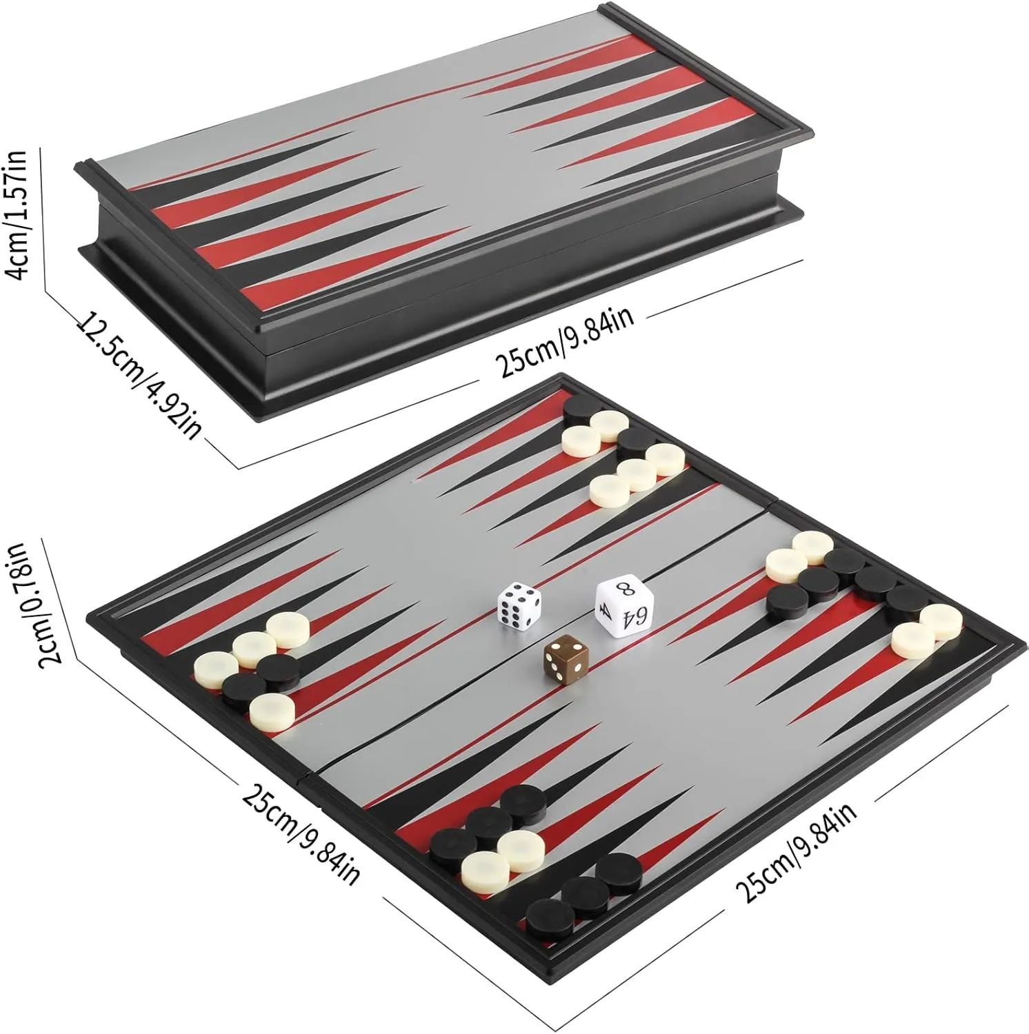 Magnetic Backgammon Portable Board Game avoid broadside unbelievable obtain bush hall Set CXSLQ-01 (M) 2505 Andux Foldable 