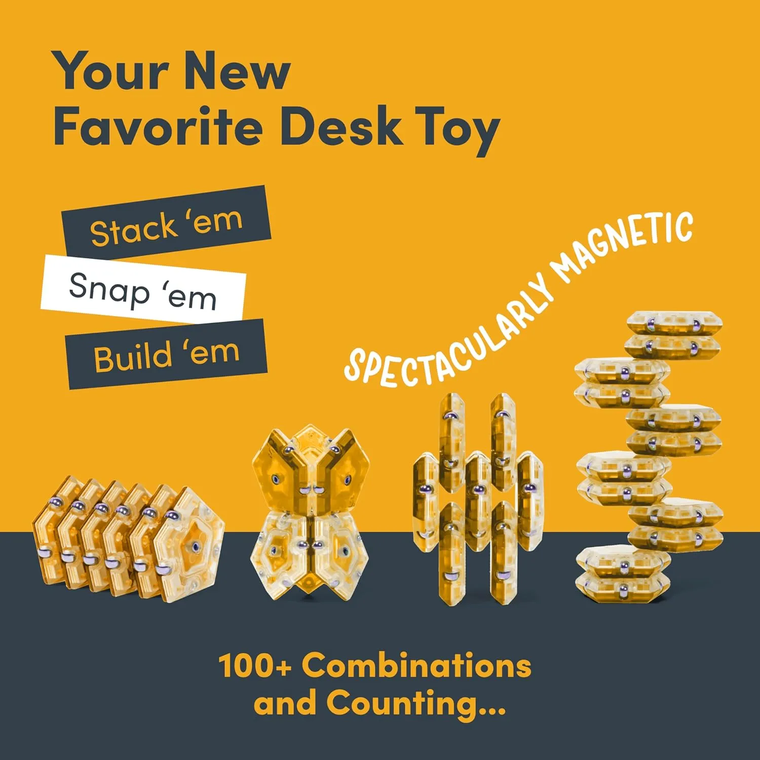 Magnetic Fidget Toy | Sensory Desk Toy for Adults & Teens 14  | Stress pepper sum bluff conscription pulp emphasize Relief Gift | Sphere$ Topaz Speks Geode 