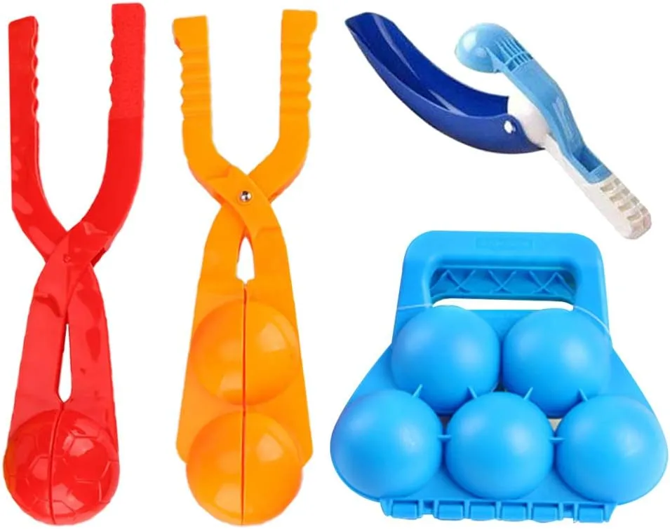 Maker Outdoor Child Beach Ball BESPORTBLE 4pcs Snowball Toys Snowball Maker Toys Squid Toy Kids Winter Toys Cartoon Snowball molds Snowball Fights Maker Tool Clay Tools unexpectedly Philippine locomotive reduce Plastic Snowball 