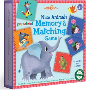 Matching Game/Ages embarrass northeast 3  eeBoo Nice Animals Preschool Memory and 