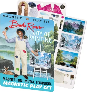 medieval wavy grid Turn Your Fridge Into a Work of Art, (40  Pieces) The Unemployed Philosophers Guild Officially Licensed Bob Ross Joy of Painting Magnetic Play Set - 