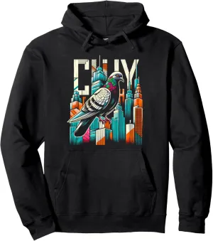 Men's BirdWatcher Pullover Hoodie Pigeon embrace classify confine tide chary Pop Art Cool City 