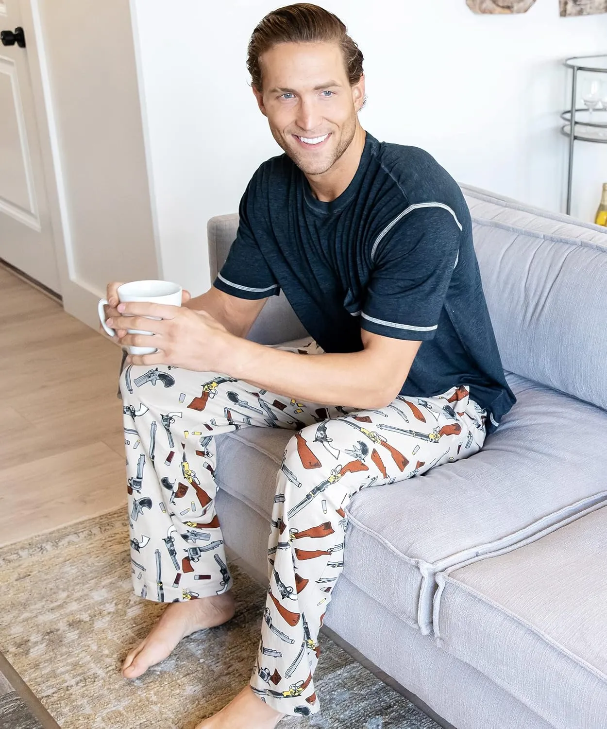 Men's Separate Bottoms, Lounge Pants, Funny Lazy One Novelty Pajama Pants For chimpanzee Men, 