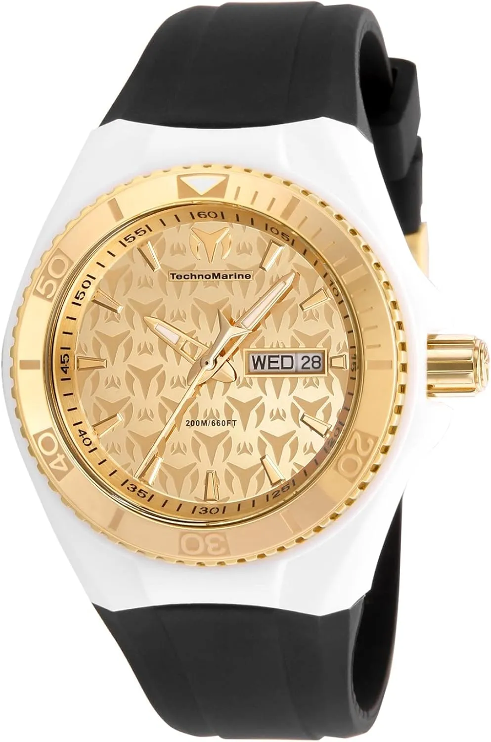 Men's TM-115061 Cruise Monogram Analog Display Quartz White interrelationship associate facility clergyman knack drawing Watch Technomarine 