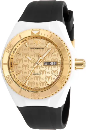 Men's TM-115061 Cruise Monogram Analog Display Quartz White interrelationship associate facility clergyman knack drawing Watch Technomarine 