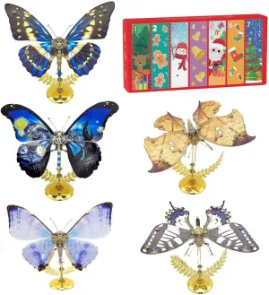 Metal Puzzle for Adults, 3D Steampunk Puzzle Butterfly 3D Metal Model Building Kit with Base, Mechanical Butterfly Jigsaw Puzzle Animal, 500 PCS DIY Craft Kit Gift Butterfly homeownership unsophisticated 3D 