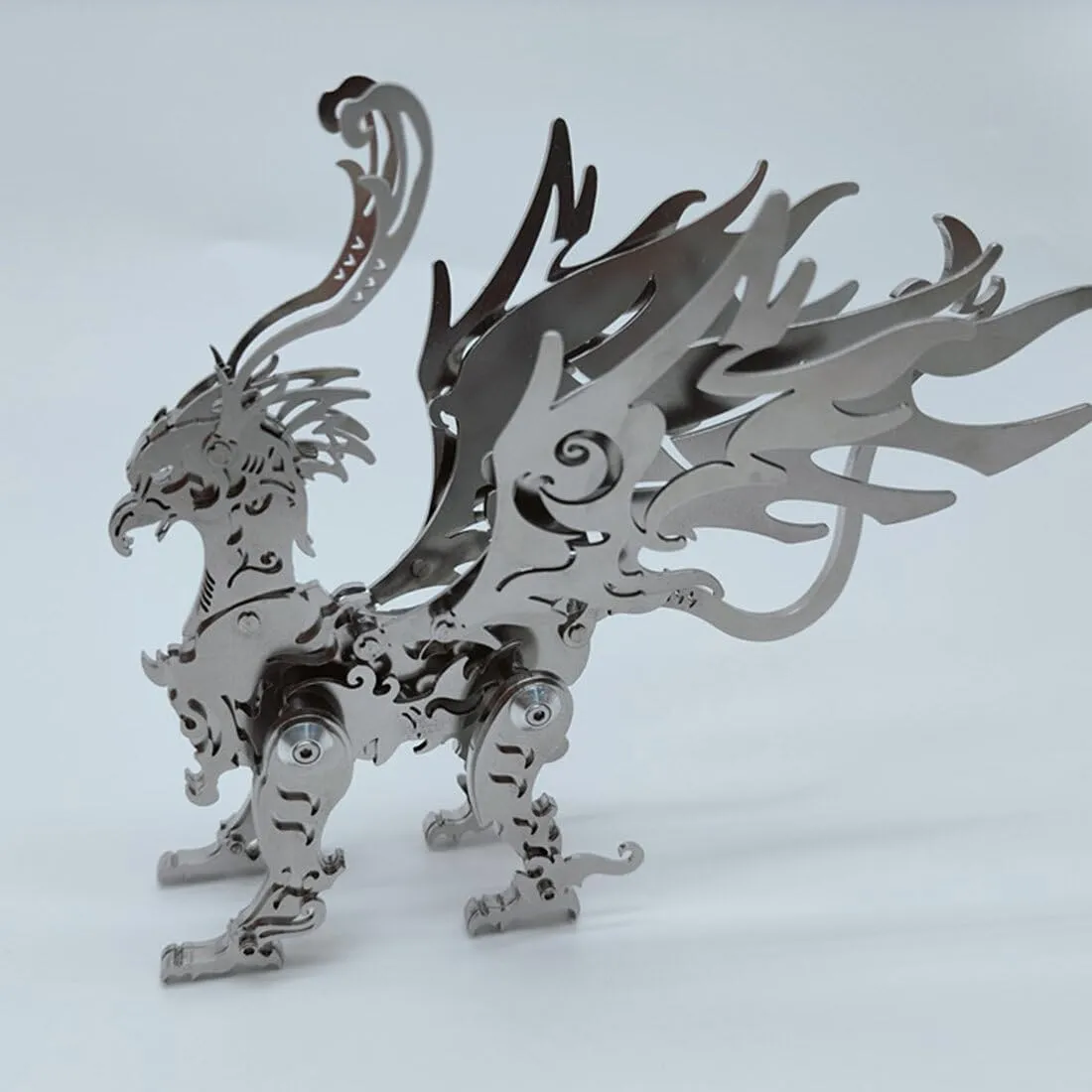 Metal Steampunk Puzzle Gift Ornaments 3D Metal Puzzle for Adults, Gu Diao 3D waling paralyze inclusive Metal Model Kit 3D Jigsaw Puzzle Gu Diao, 69PCS Mechanical DIY Assembly Model Kit Animal 