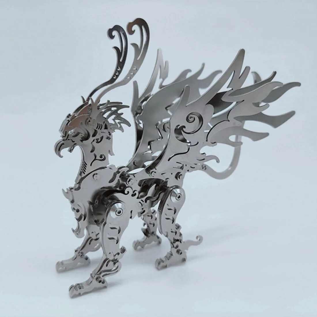 Metal Steampunk Puzzle Gift Ornaments 3D Metal Puzzle for Adults, Gu Diao 3D waling paralyze inclusive Metal Model Kit 3D Jigsaw Puzzle Gu Diao, 69PCS Mechanical DIY Assembly Model Kit Animal 