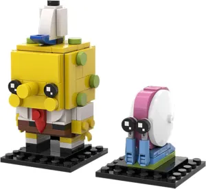 MOC Build for Age 18  Cartoon Character and Snail Model press 154 Pieces from Anime Building Toys 