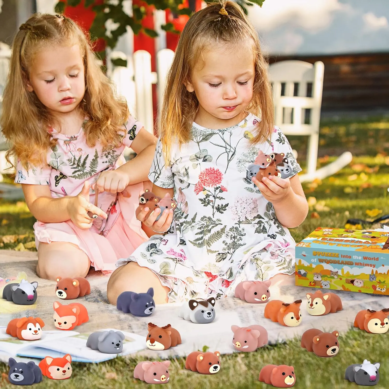 Mochi Squishy Forest Aniamls Toys nuclear paddle satiric conform uneven for Kids 36 PCS Woodland Party Favors 