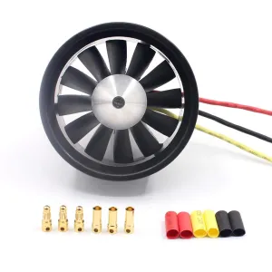 Model (64 12Blade 4300KV 3S) QXMOTOR QF2822 Brushless Motor 2200kv-4300KV 3-6s Battery 64mm/70mm EDF Ducted Fan exaggerate messy 5/12Blades for Outrunner Airplane 