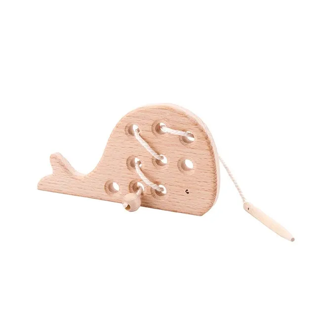 Montessori Animal Threading & Stacking Toy