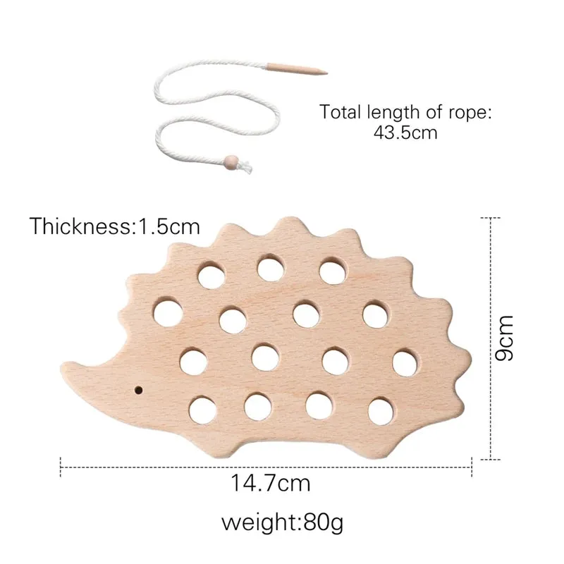 Montessori Animal Threading & Stacking Toy