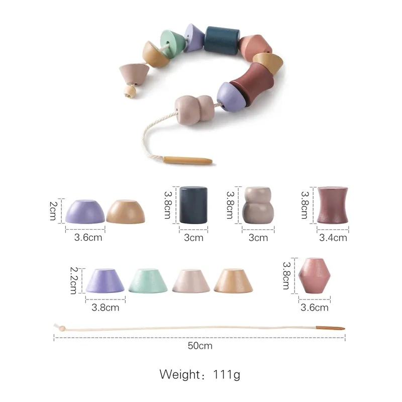 Montessori Animal Threading & Stacking Toy