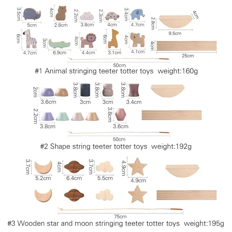 Montessori Animal Threading & Stacking Toy