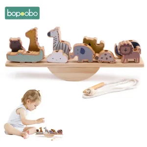 Montessori Animal Threading & Stacking Toy