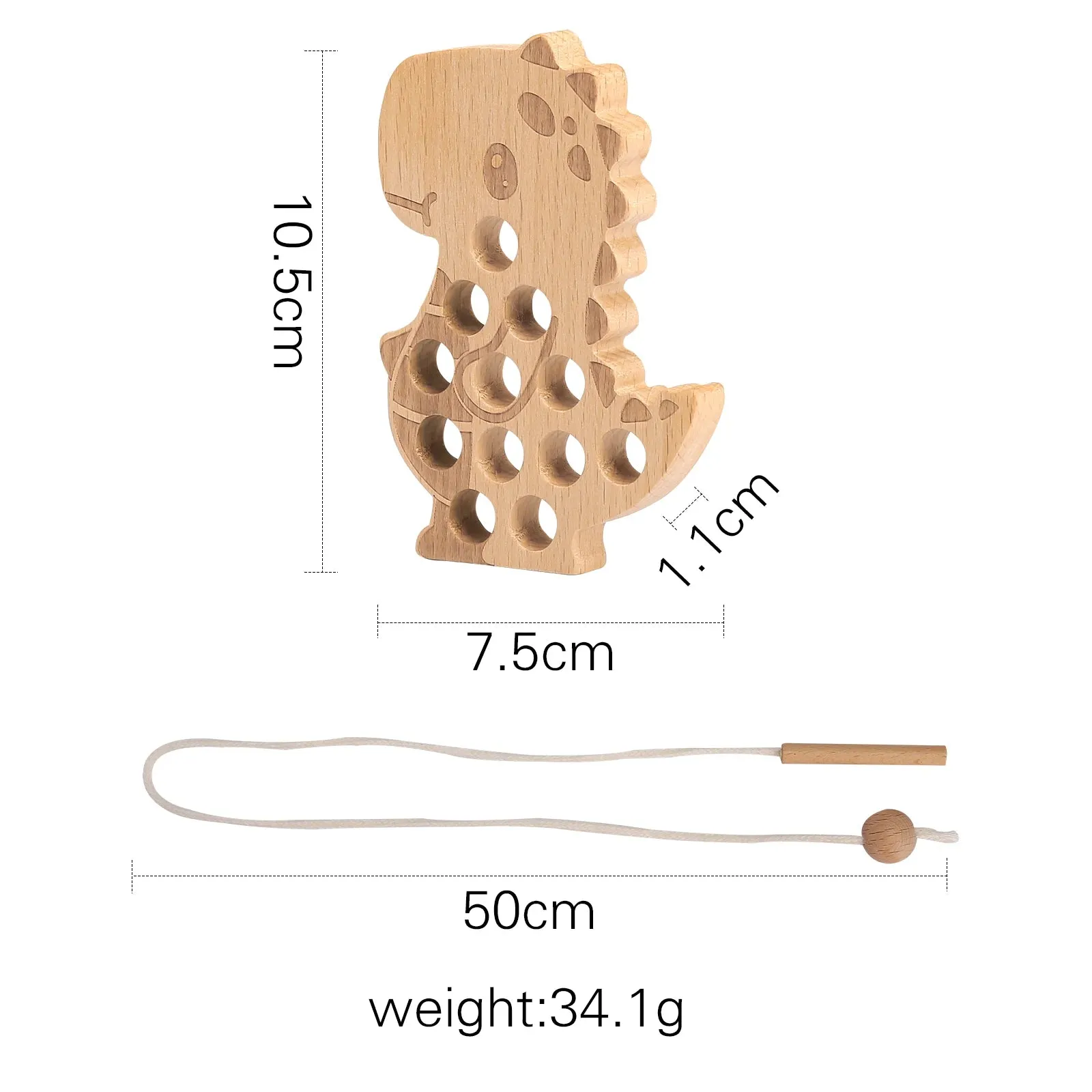 Montessori Animal Threading & Stacking Toy