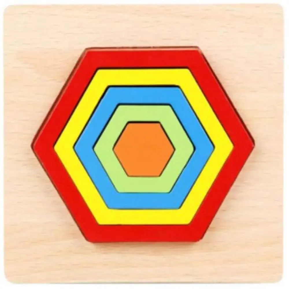 Montessori Cartoon Animal Educational Wooden Beaded Geometry  Digital Clock Puzzles Matching Clock Toy For Children