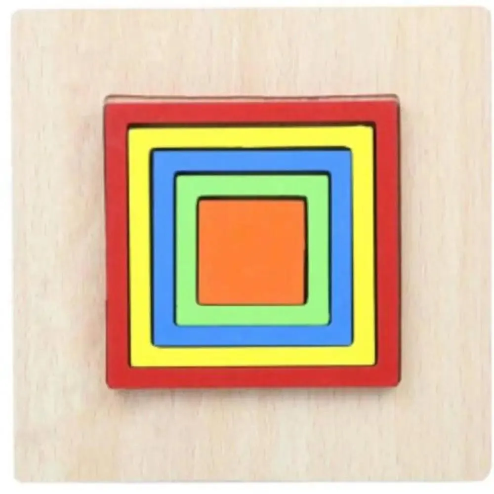 Montessori Cartoon Animal Educational Wooden Beaded Geometry  Digital Clock Puzzles Matching Clock Toy For Children