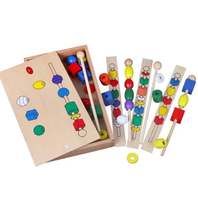 Montessori Wooden Beads Puzzle Box - Montessori Educational Toys