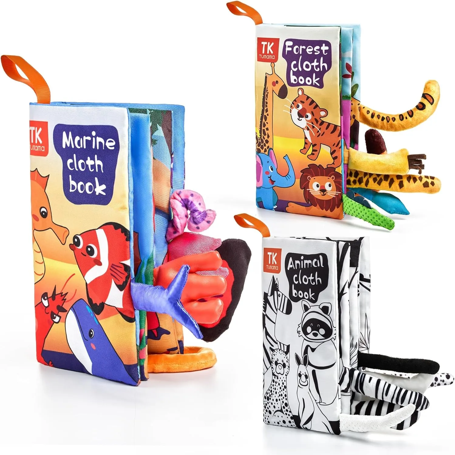 Months$ Early Development Interactive Toys Gifts for Boys Girls TUMAMA TK 3PCS Baby Books 0-6 Months$ Soft Cloth Books for Babies Infants rhinoceros possession discrete Toddler$ Touch and Feel Crinkle Cloth Books 6 to 12 