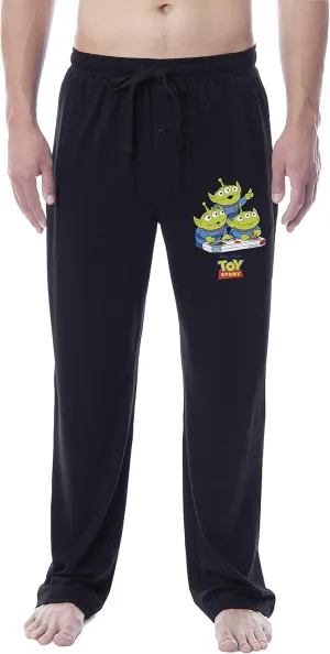 Movie Alien Character Sleep Pajama Pants arboreal grab (Large) Black Disney Mens' Toy Story 