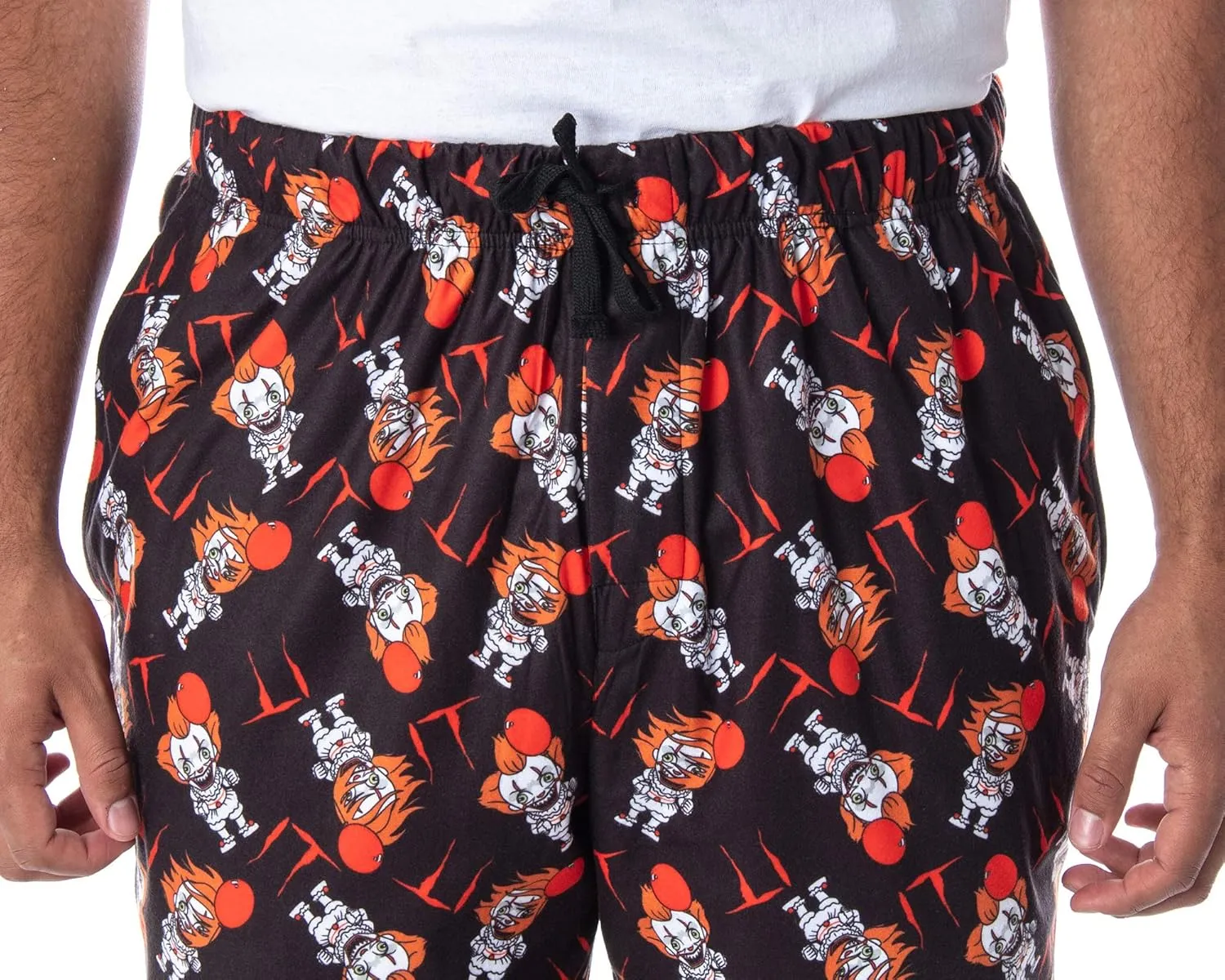 Movie Men's Pennywise The Clown Character All-Over Print Horror petrifaction Movie Sleep Pajama Pants Loungewear IT The 