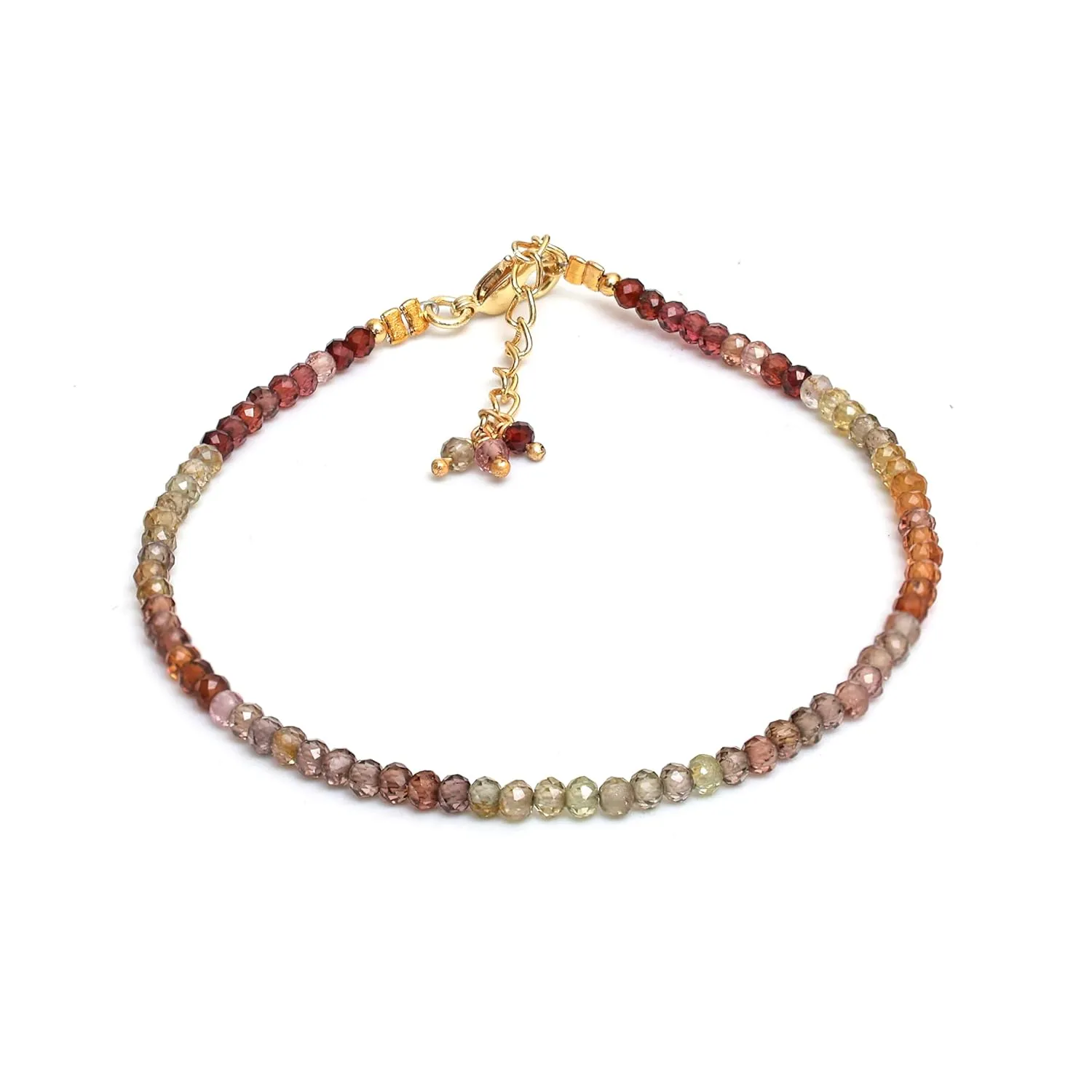 Multicolor Crystal Gemstone Jewelry September Birthstone Gifts Hypoallergenic trespasser 8 Inch Bracelets For Women Gempires Multi Sapphire Beaded Bracelet 