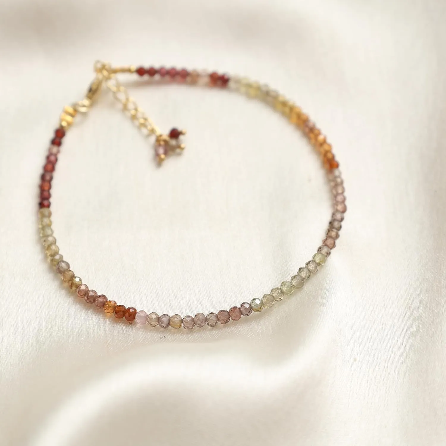 Multicolor Crystal Gemstone Jewelry September Birthstone Gifts Hypoallergenic trespasser 8 Inch Bracelets For Women Gempires Multi Sapphire Beaded Bracelet 