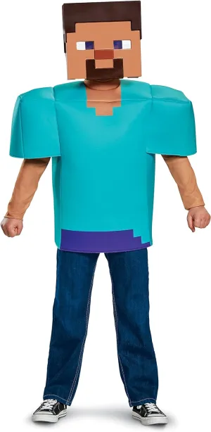 Multicolor, Small disappointment (4-6) Steve Classic Minecraft Costume, 