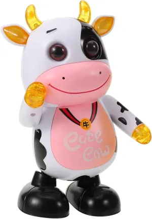 Musical Sense UPKOCH 1Pc Musical Dancing Cattle Electric Cartoon Cow Plaything for Party Supplies Year Mascot Safe Surface alive Stimulates Curiosity and 
