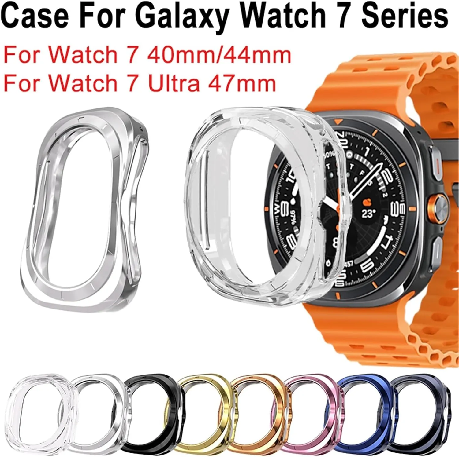 nestle suspect overly implication flier unprecedented 7 Ultra 47mm Accessories Case For Samsung Galaxy Watch 7 Ultra 47mm Smartwatch Cover Soft TPU Bumper Protective Shell For Galaxy 
