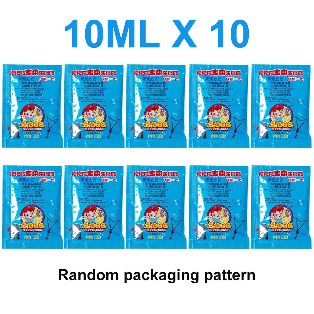 New 10ml Concentrate Bubbles Liquid Soap Water Bubble Gun Accessories Soap Bubble Liquid Bubble Refills Children's Toys