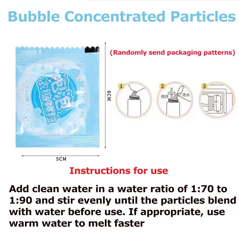 New 10ml Concentrate Bubbles Liquid Soap Water Bubble Gun Accessories Soap Bubble Liquid Bubble Refills Children's Toys