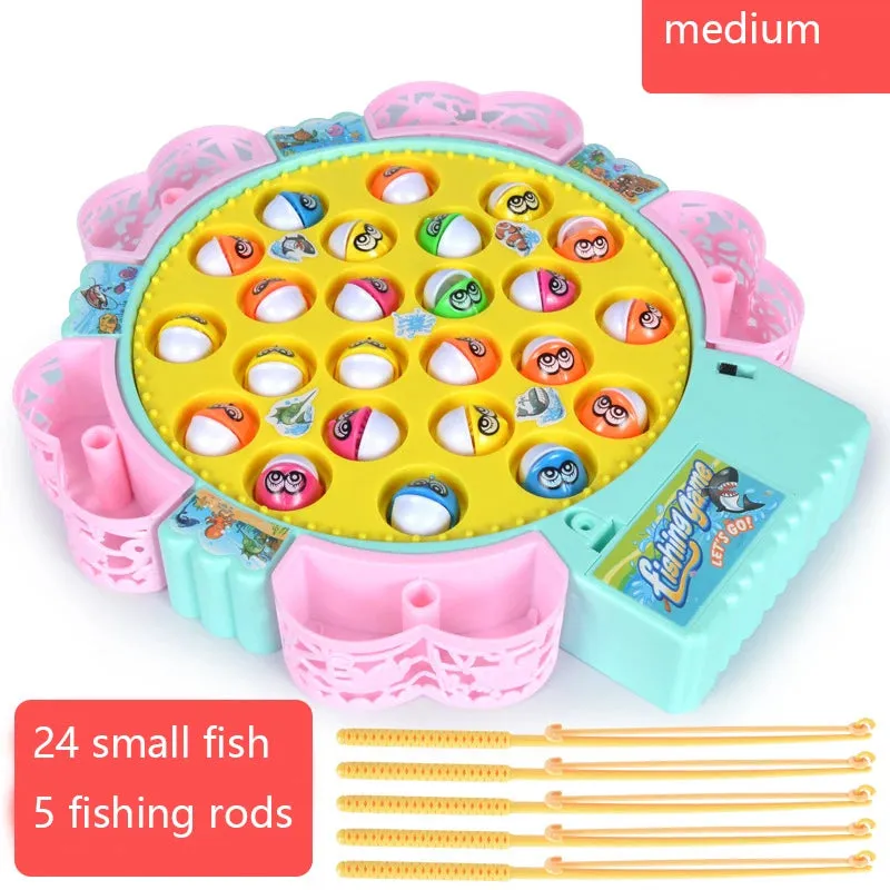 New Kids Fishing Toys Electric Rotating Fishing Play Game