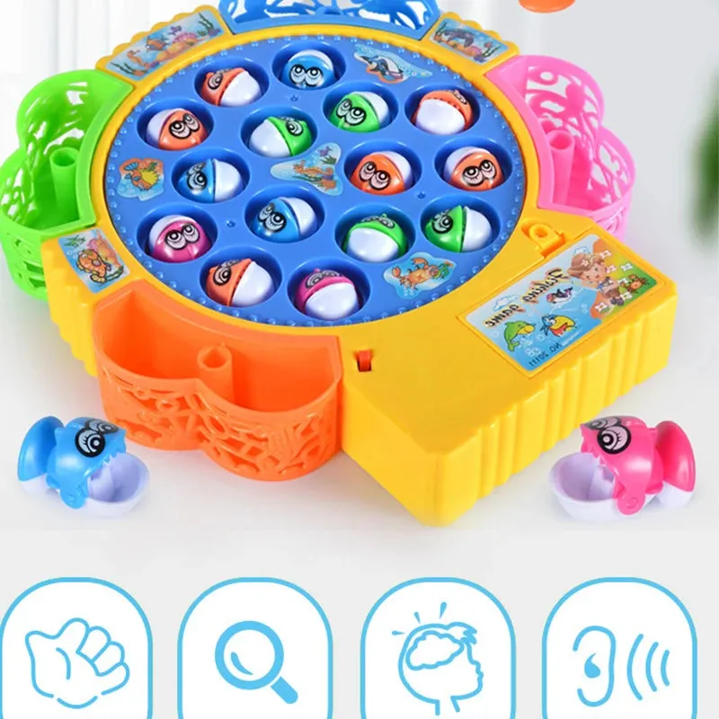 New Kids Fishing Toys Electric Rotating Fishing Play Game
