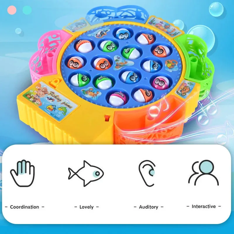 New Kids Fishing Toys Electric Rotating Fishing Play Game