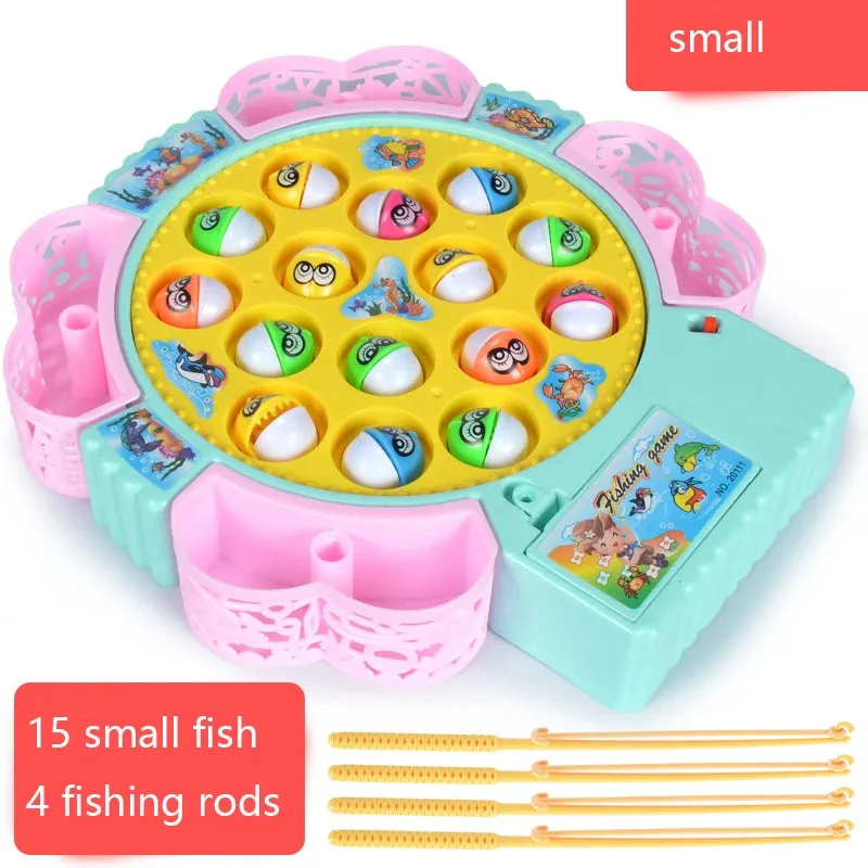 New Kids Fishing Toys Electric Rotating Fishing Play Game